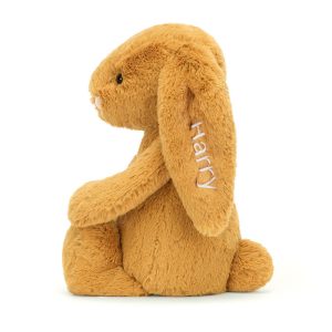 Personalised Bashful Golden Bunny Medium